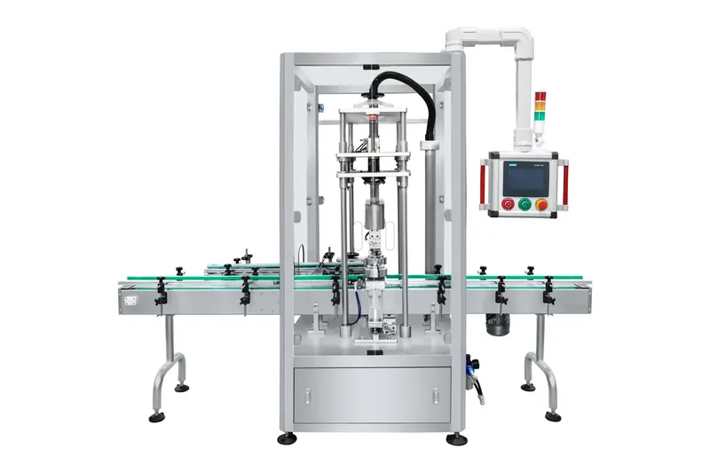 Automatic swing arm capping machine