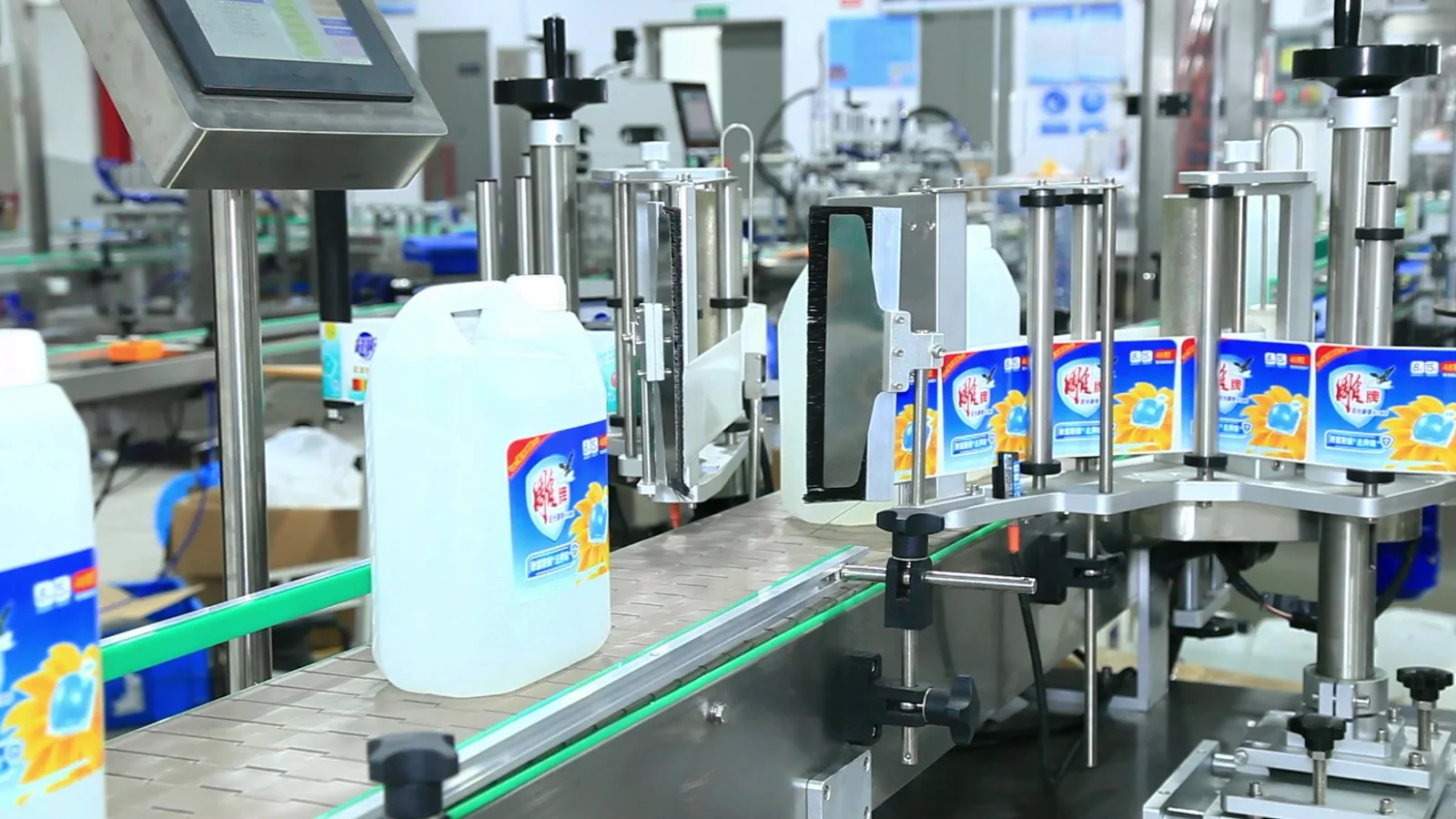 Double side labeling machine video