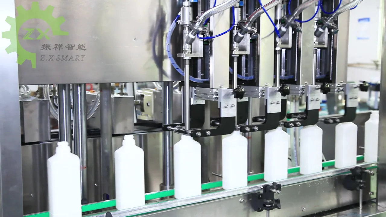 4-head rotor-pump tracking filling line